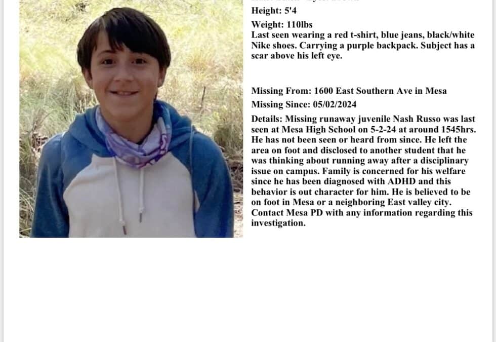 Mesa police looking for endangered runaway teen – Arizona’s Family