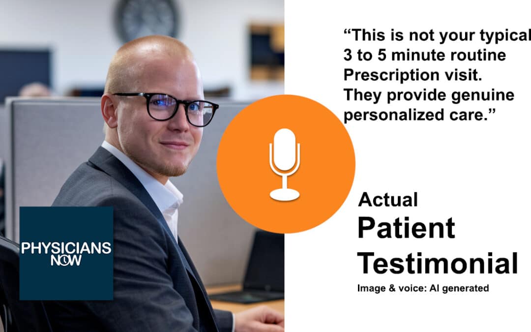 Testimonial: This is not your typical 3 to 5 minute routine ADHD prescription visit.  They provide genuine  personalized care.