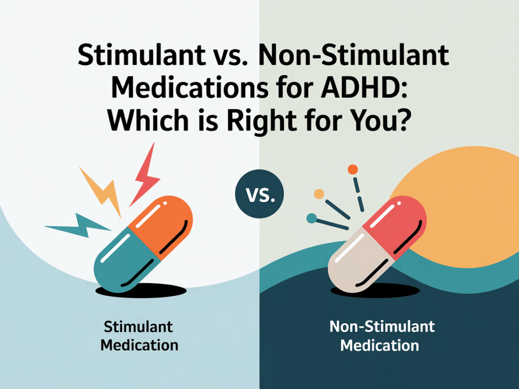 Stimulant vs NonStimulant Medications for ADHD Which Is Right for You Best ADHD Doctors in Florida New York California at Physicians Now Stimulant vs Non Stimulant Medications for ADHD Which Is Right for You